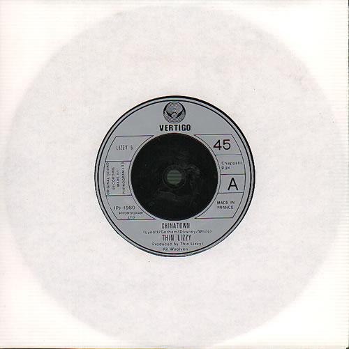 Thin Lizzy Chinatown 7" vinyl single (7 inch record / 45) French THI07CH636443