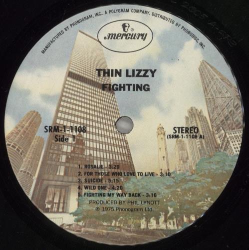 Thin Lizzy Fighting vinyl LP album (LP record) US THILPFI608858