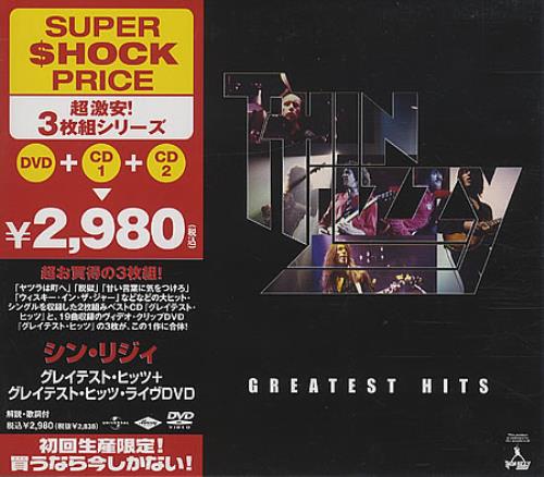 Thin Lizzy Greatest Hits 3-disc CD/DVD Set Japanese THI3DGR394686