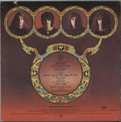 Thin Lizzy Johnny The Fox - RCA Music Service Club vinyl LP album (LP record) US THILPJO601799