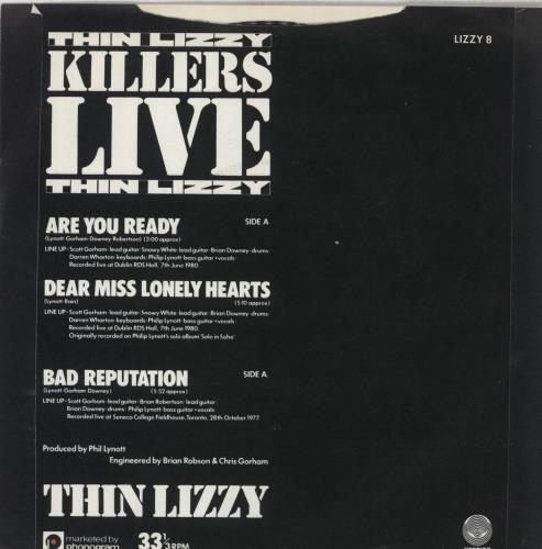 Thin Lizzy Killers Live EP + p/s 7" vinyl single (7 inch record / 45) UK THI07KI01684