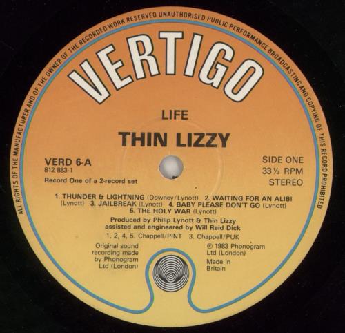 Thin Lizzy Life: Live 2-LP vinyl record set (Double LP Album) UK THI2LLI55659