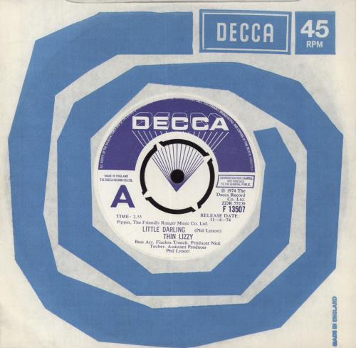 Thin Lizzy Little Darling 7" vinyl single (7 inch record / 45) UK THI07LI18910