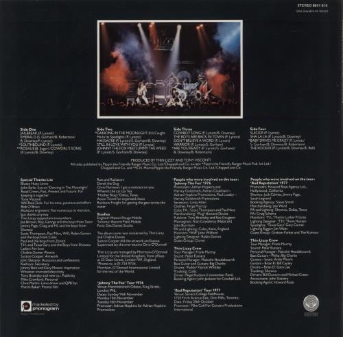 Thin Lizzy Live And Dangerous - Label Variant 2-LP vinyl record set (Double LP Album) Dutch THI2LLI877691