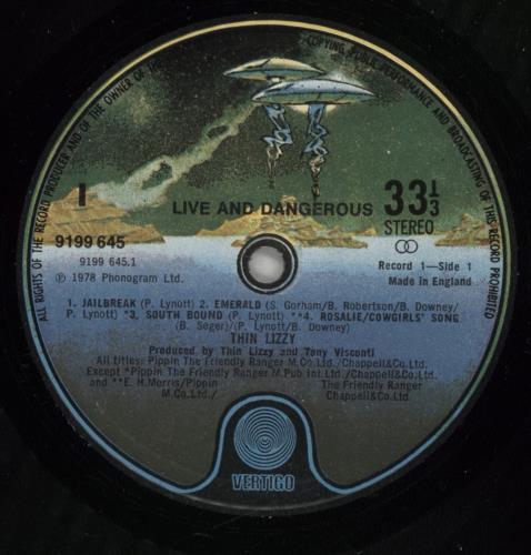 Thin Lizzy Live And Dangerous 2-LP vinyl record set (Double LP Album) UK THI2LLI569961