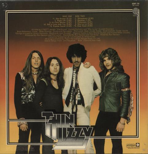 Thin Lizzy Nightlife vinyl LP album (LP record) Irish THILPNI877328