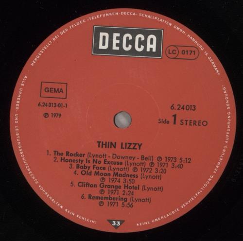 Thin Lizzy Profile - VG vinyl LP album (LP record) German THILPPR884487