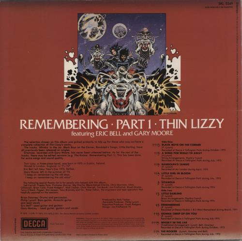 Thin Lizzy Remembering Part 1 - Hype-sticker vinyl LP album (LP record) UK THILPRE705029