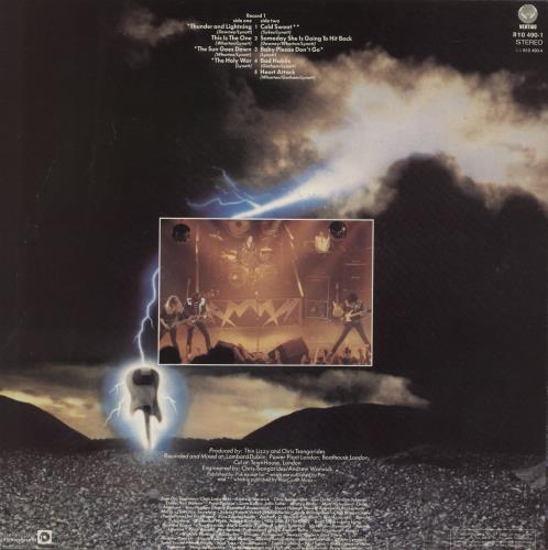 Thin Lizzy Thunder And Lightning vinyl LP album (LP record) Dutch THILPTH877700