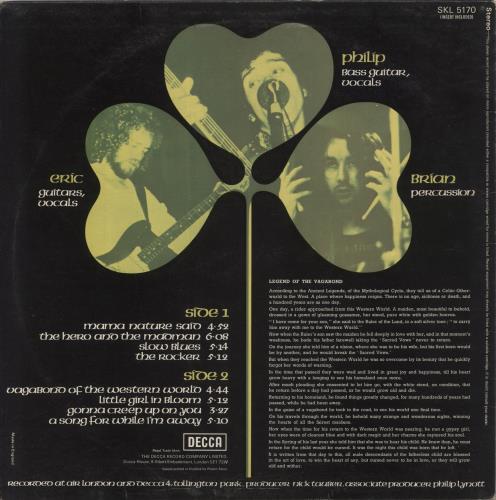 Thin Lizzy Vagabonds Of The Western World - 1st + Insert - VG vinyl LP album (LP record) UK THILPVA554154