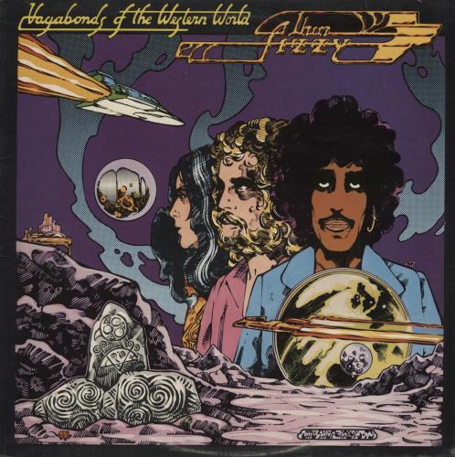 Thin Lizzy Vagabonds Of The Western World - 1st + Insert vinyl LP album (LP record) UK THILPVA95753