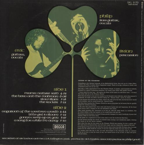 Thin Lizzy Vagabonds Of The Western World - 1st + Insert vinyl LP album (LP record) UK THILPVA95753