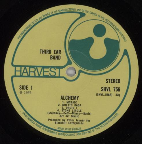Third Ear Band Alchemy - 1st - EX vinyl LP album (LP record) UK TEBLPAL747838