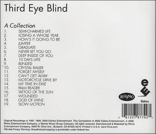 Third Eye Blind A Collection CD-R acetate US 3EBCRAC384767