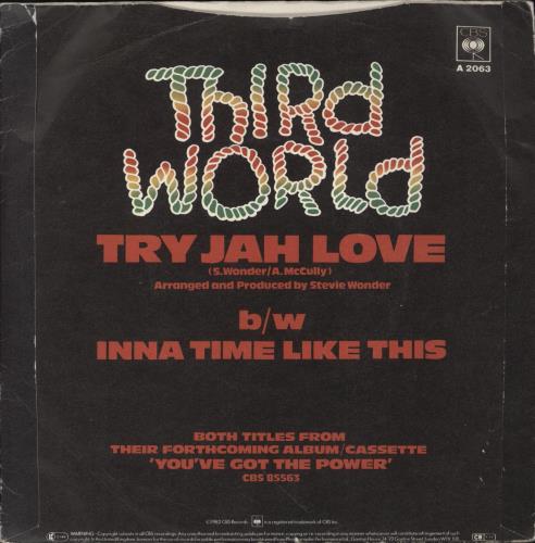 Third World Try Jah Love 7" vinyl single (7 inch record / 45) UK TRW07TR502459