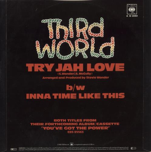 Third World Try Jah Love 12" vinyl single (12 inch record / Maxi-single) UK TRW12TR605499
