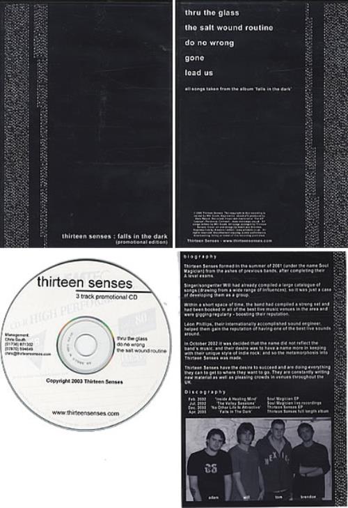 Thirteen Senses Demo Disc CD-R acetate UK 13SCRDE329466