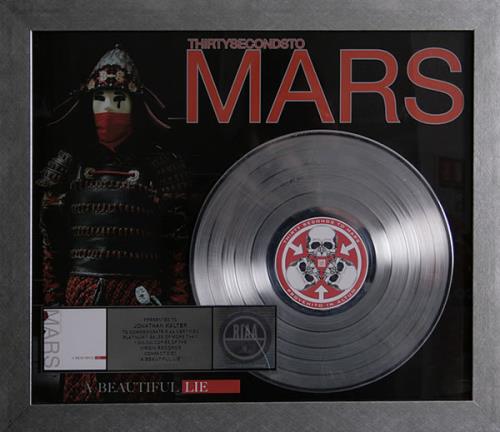 Thirty Seconds To Mars A Beautiful Lie award disc US 30AAWAB539216