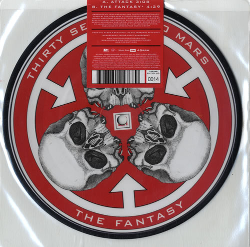 Thirty Seconds To Mars Attack - No. 0014 7" vinyl picture disc (7 inch picture disc single) UK 30A7PAT539363