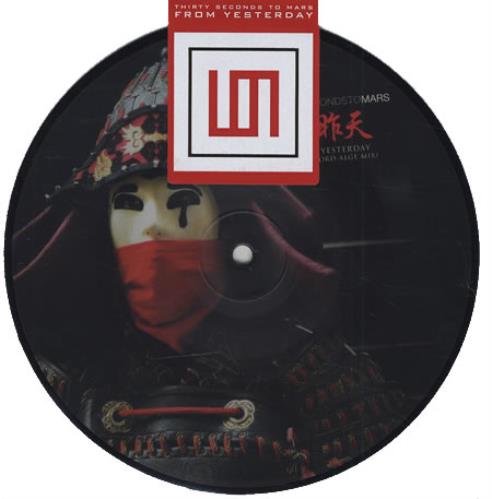 Thirty Seconds To Mars From Yesterday 7" vinyl picture disc (7 inch picture disc single) UK 30A7PFR411090