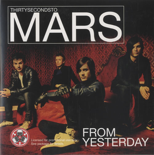 Thirty Seconds To Mars From Yesterday CD single (CD5 / 5") UK 30AC5FR526230