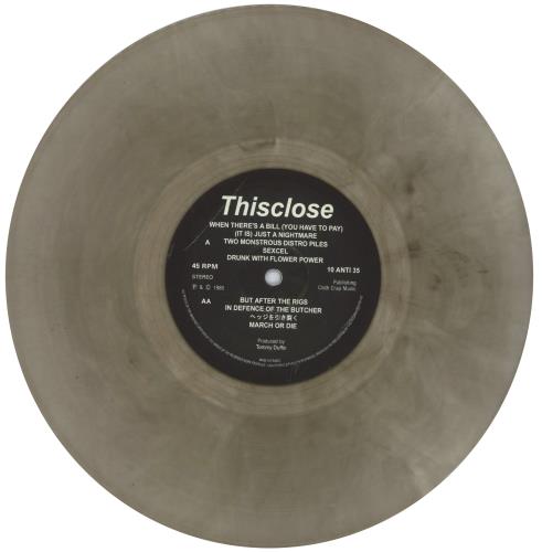 Thisclose Thisclose - Transparent Grey Vinyl 10" vinyl single (10 inch record) UK 66410TH835599