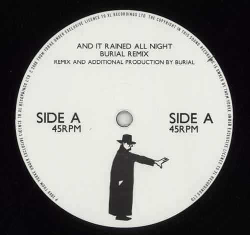 Thom Yorke And It Rained All Night - EX 12" vinyl single (12 inch record / Maxi-single) UK UJ412AN442407