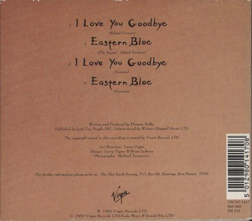 Thomas Dolby I Love You Goodbye 2-CD single set (Double CD single) UK DOL2SIL63560