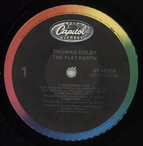 Thomas Dolby The Flat Earth vinyl LP album (LP record) US DOLLPTH599055