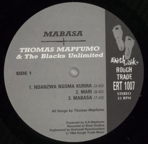 THOMAS MAPFUMO Mabasa vinyl LP album (LP record) French TF4LPMA876985