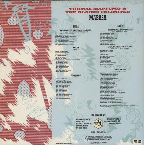 THOMAS MAPFUMO Mabasa vinyl LP album (LP record) French TF4LPMA876985