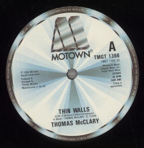 Thomas McClary Thin Walls 12" vinyl single (12 inch record / Maxi-single) UK X7-12TH887941