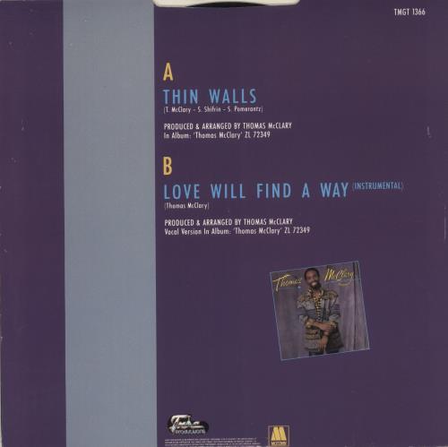 Thomas McClary Thin Walls 12" vinyl single (12 inch record / Maxi-single) UK X7-12TH887941