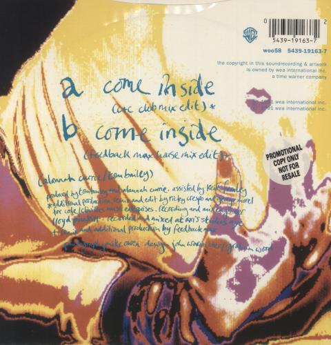 Thompson Twins Come Inside 7" vinyl single (7 inch record / 45) UK TWI07CO170040