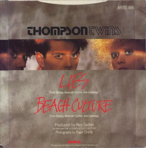 Thompson Twins Lies 7" vinyl single (7 inch record / 45) UK TWI07LI731407