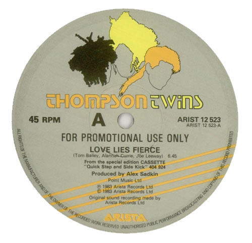 Thompson Twins Love Lies Fierce 12" vinyl single (12 inch record / Maxi-single) UK TWI12LO203493