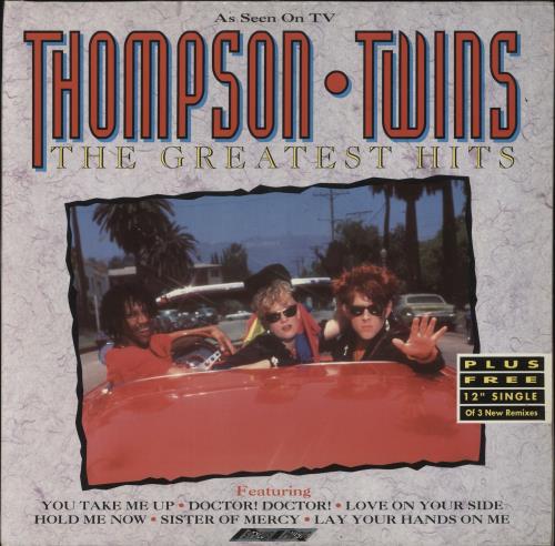 Thompson Twins The Greatest Hits + 12" - VG 2-LP vinyl record set (Double LP Album) UK TWI2LTH859247