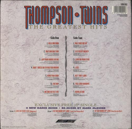 Thompson Twins The Greatest Hits + 12" - VG 2-LP vinyl record set (Double LP Album) UK TWI2LTH859247
