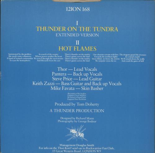 Thor Thunder On The Tundra 12" vinyl single (12 inch record / Maxi-single) UK 8TH12TH479786