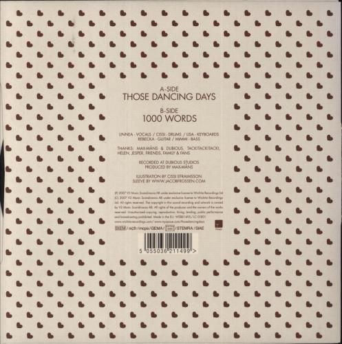 Those Dancing Days Those Dancing Days 7" vinyl single (7 inch record / 45) UK DN307TH582481