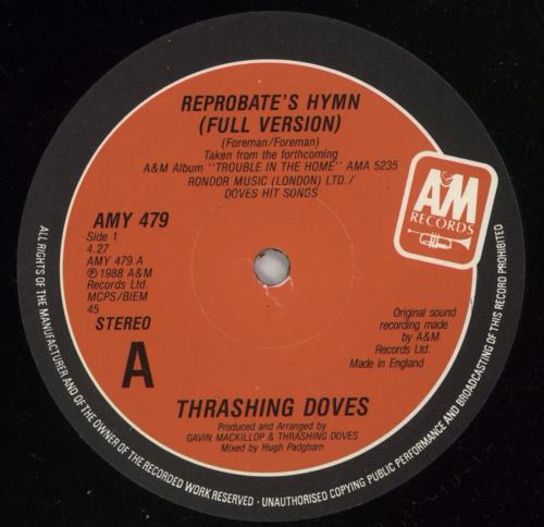 Thrashing Doves Reprobate's Hymn 12" vinyl single (12 inch record / Maxi-single) UK THD12RE664089