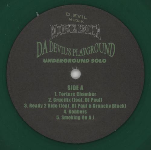 Three 6 Mafia Da Devils Playground: Underground Solo - Yellow and Green Vinyl 2-LP vinyl record set (Double LP Album) US T8Q2LDA850052