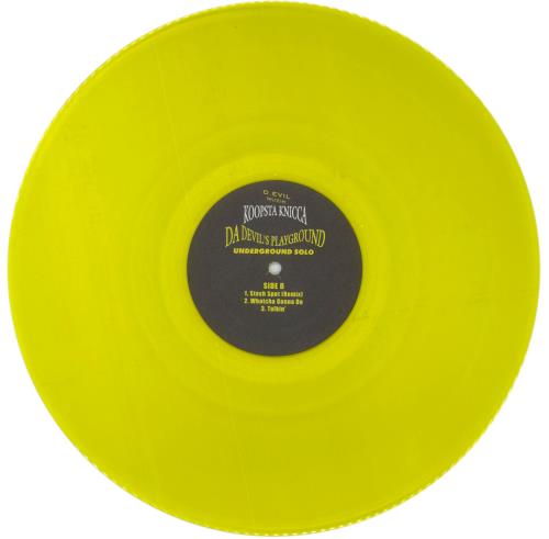 Three 6 Mafia Da Devils Playground: Underground Solo - Yellow and Green Vinyl 2-LP vinyl record set (Double LP Album) US T8Q2LDA850052