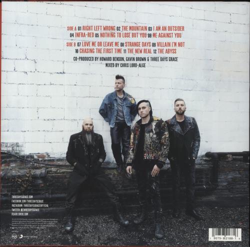 Three Days Grace Outsider vinyl LP album (LP record) German T6LLPOU859832