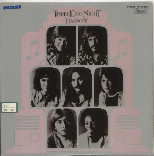 Three Dog Night Harmony - White label vinyl LP album (LP record) Japanese TDNLPHA224503