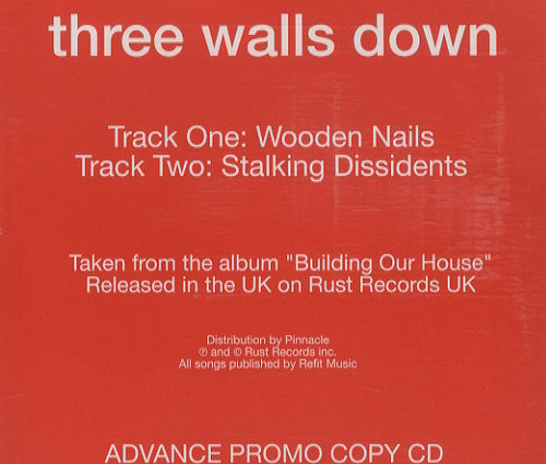 Three Walls Down Wooden Nails CD single (CD5 / 5") UK EEWC5WO211087