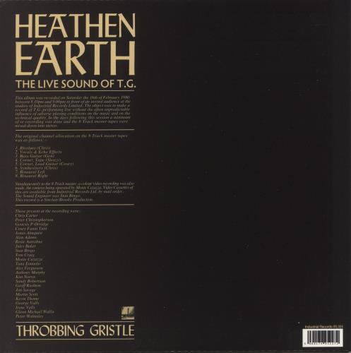 Throbbing Gristle Heathen Earth vinyl LP album (LP record) UK THGLPHE608685