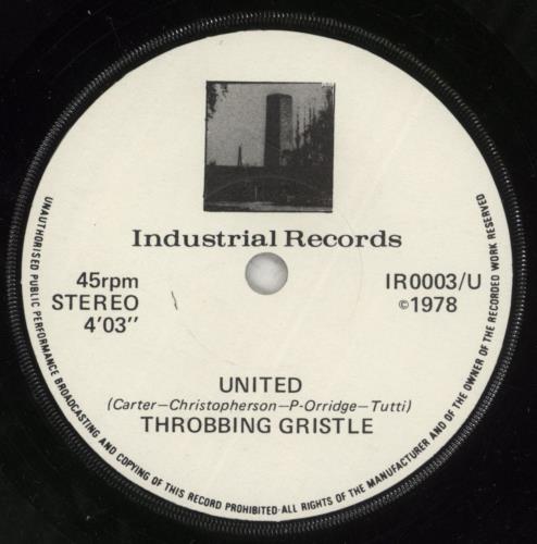 Throbbing Gristle United - VG sleeve 7" vinyl single (7 inch record / 45) UK THG07UN414008