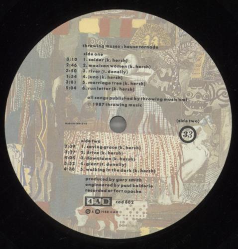 Throwing Muses House Tornado vinyl LP album (LP record) UK THRLPHO127078