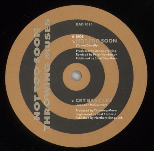 Throwing Muses Not Too Soon 12" vinyl single (12 inch record / Maxi-single) UK THR12NO160334